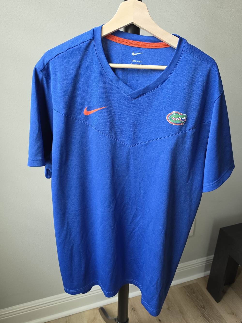 Nike Royal Blue & Orange Florida Gators V‑Neck Performance Shirt
